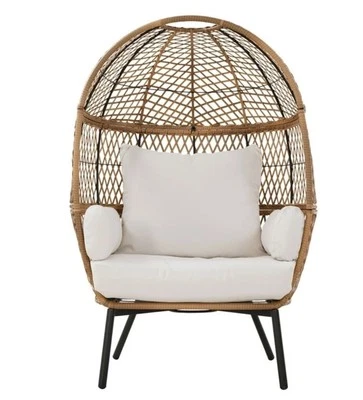 Ventura Boho Egg Chair Rattan Wicker Waterproof  w/ Cushion EUC - Image 1 of 4