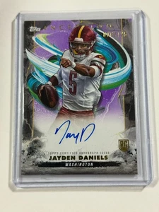 2024 TOPPS INCEPTION RC AUTOS PURPLE #RAJD JAYDEN DANIELS /125 - Picture 1 of 2