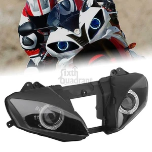 Fully White Angel Eye Blue Devil Headlamp Assembly Headlight For Yamaha YZF R6 - Picture 1 of 23