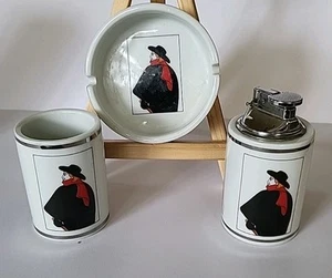 Vintage Art Deco Table Lighter,  Ashtray & Cigarette Cup - Picture 1 of 8