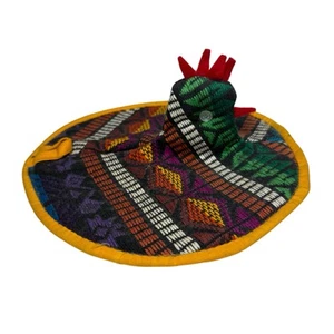 Almohadilla Caliente Individual Pollo Gallo Soporte para Olla Redondo Horno Guante Multicolor 8.25 pulgadas - Imagen 1 de 5