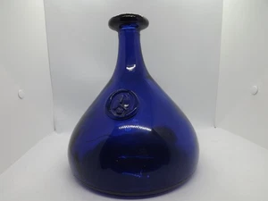 Vintage Holmegaard Handblown Blue Glass Wine Bottle / Carafe – King Medallion – - Bild 1 von 5