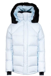 Fleitcher Couture WOMENS PUFFER Ski JACKET SIZE 40/M LIGHT BLUE - Picture 1 of 7
