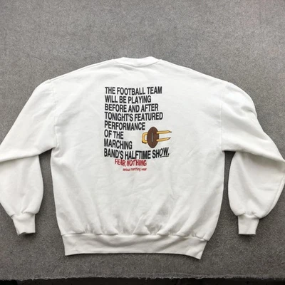 Moletom masculino vintage banda de marcha GG branco medo nada intervalo show anos 90 - Imagem 1 de 4