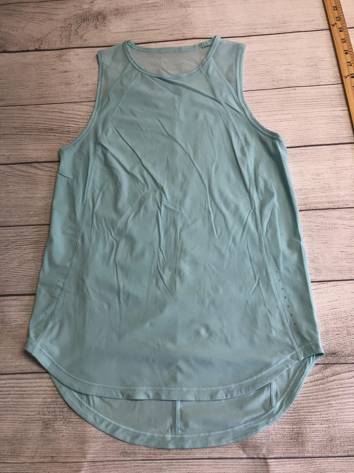Lululemon Tank Top Womens Large Blue Racerback Mesh Panel Athletic Gym Shirt - Image 1 of 4