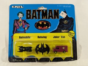 ERTL Die Cast 1989 Batmobile Batwing Joker Van 1/64 Scale Toys NIB Sealed New - Picture 1 of 5