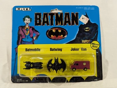 ERTL Die Cast 1989 Batmobile Batwing Joker Van 1/64 Scale Toys NIB Sealed New - Image 1 of 4