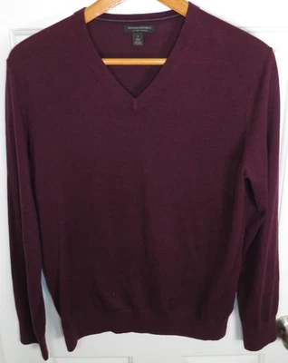 Banana Republic Luxury Blend V-Neck Silk Cashmere Cotton Blend Sweater Mens LG - Image 1 of 4