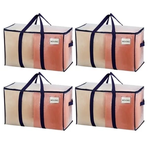 4 Pack Moving Bags, Heavy Duty, Moving Boxes Alternative, Packing Storage Sup... - Picture 1 of 7