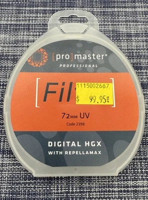 Promaster 72mm UV HGX Lens Filter - Code 2398 - Repellamax - Image 1 of 4