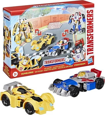 Transformers Bumblebee and Starscream Bot Racers Action Figures 4.5-Inch New - Image 1 of 4