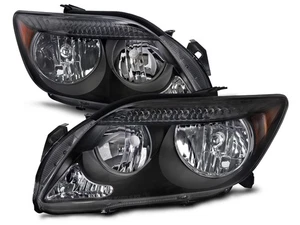 Headlight Set Fits 05-07 Scion tC Coupe Black Pair Left Right Halogen - Picture 1 of 6