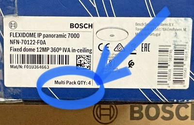 Lot of 4x Bosch NFN-70122-F0A IP Fixed Dome 12MP 360º IVA IC Panoramic Camera - Image 1 of 4