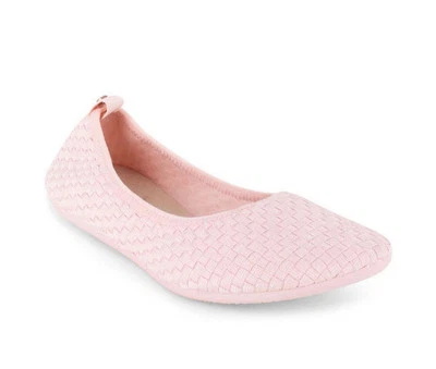 Zapatos veganos Danskin talla 6/37 para mujer Saunter Ballet planos sin cordones tejidos rosa claro Foto 1 de 4