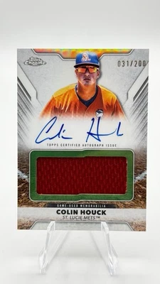 2025 Topps Pro Debut - Jumbo Relic Auto Colin Houck #PDJAR-CH /199 (AU, MEM, RC) - Image 1 of 2