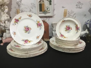 Vintage Royal Swan Plates and Bowls in floral bouquet *MULTI* - Picture 1 of 25