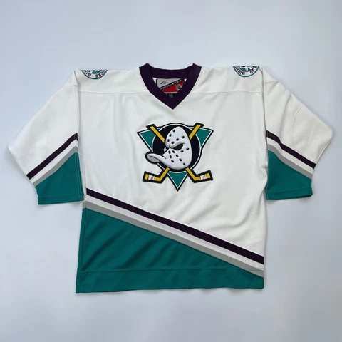 Anaheim Ducks Vintage Pro Player Jersey Ice Hockey Shirt Youth Kids XL boys Cover