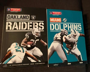MIAMI DOLPHINS OAKLAND RAIDERS PROGRAM NFL FOOTBALL LONDON 2014 WEMBLEY UK - Bild 1 von 6
