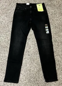 Levi's 511 Slim Fit Stretch Straight Leg Black Denim Jeans Men’s Size 28x30 - Picture 1 of 4