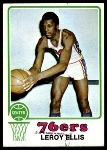 1973-74 Topps Basketball Card Leroy Ellis Philadelphia 76ers #34