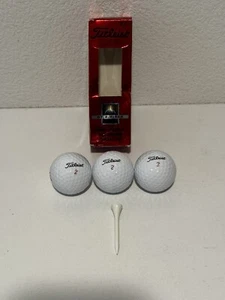TITLEIST DT 2-Piece Golf Balls 1 Sleeve 3 Balls W Company Logo New Open Box - Picture 1 of 8