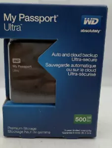 WESTERN DIGITAL WD 500GB MY PASSPORT ULTRA USB 3.0 - Picture 1 of 2