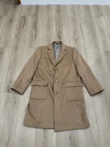Brooks Brothers Camel Hair Polo Coat For Men Size 44R USA Made - Picture 1 of 17