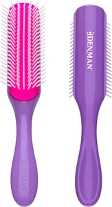 Denman Curly Hair Brush D3 (African Violet) 7 Row Styling Brush for Detangling, - Picture 1 of 12