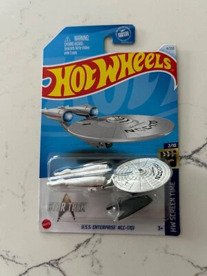Hot Wheels 2024 EE. UU. Enterprise NCC-1701 Star Trek HW Tiempo de Pantalla NUEVO Foto 1 de 2