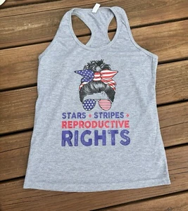 Stars Stripes And Reproductive Rights Shirt Progressive Equal Rights Tank Top XL - Picture 1 of 6
