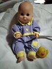 Vintage Drink and Wet Baby DOLL MOLDED HAIR sleepy Eyes 12" long with Accessorie