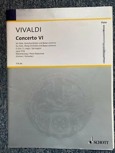 Vivaldi: Concerto VI for Flute in G Major, Opus 10/6 with Piano Accompaniment - Picture 1 of 1