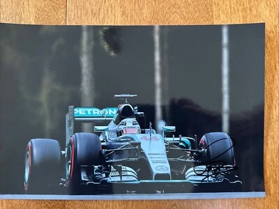 LEWIS HAMILTON signed Car PHOTO #2 12 x 7.75" MERCEDES AMG F1 7x WORLD CHAMPION - Image 1 of 4
