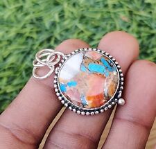 Oyster Copper Turquoise   Pendant 925 Sterling Silver Beautiful Pendent MO5524