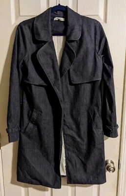 Waverly 灰色外套 6 Deana 美国制造经典 Chambray 轻便秋季风衣 — 第 1/4 张图片