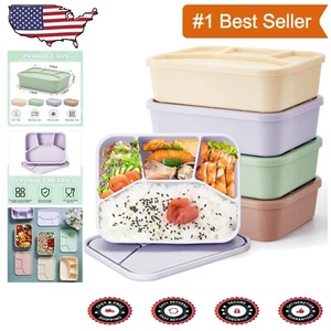 Elegant 4 Pcs Silicone Lunch Containers - Multi-Compartment & Easy-Clean Design - Picture 1 of 8
