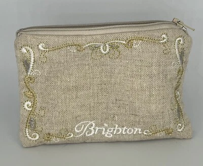 Brighton Coin Purse With Zipper Embroidered With Gold Silver And White Accents - Image 1 of 4