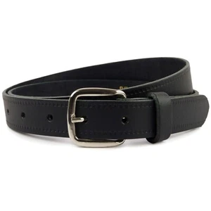 Cinturón de cuero real negro de calidad para hombre de 1" de ancho de Oakridge tallas de hasta 49" - Imagen 1 de 4
