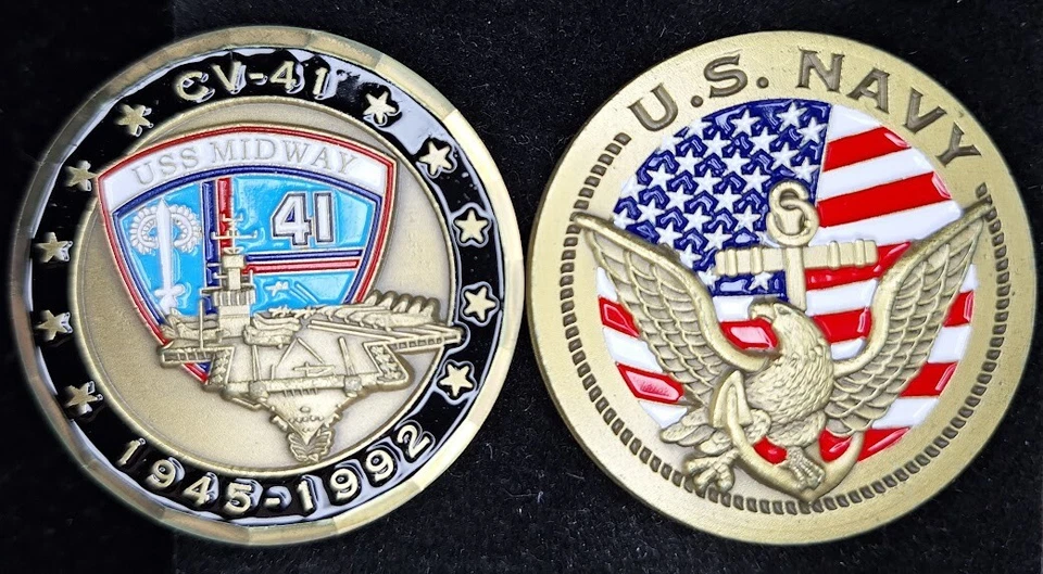 CV-41 USS MIDWAY - Moneda Desafío Marina Foto 1 de 1