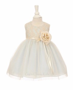 Baby Flower Girls Ivory Blue Dress Christmas Wedding Birthday Easter Party 1142