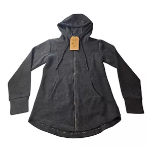 Avalanche Women's S Full Zip Up Quilted Hoodie Sweatshirt Outdoor Dark Grey - Picture 1 of 8