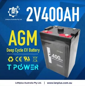 Brand New 2V 400AH AGM Sealed Deep Cycle Solar Battery Long Service Life 12-Year - Picture 1 of 6