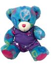 Build A Bear Turquoise Blue Peace Sign Plush Hippie Stuffed Animal Toy 15?