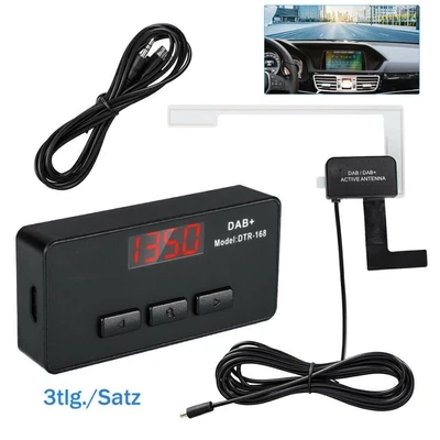Universal Auto DAB+Autoradio Empfänger AUX FM Transmitter Adapter+Antenne Radio - Bild 1 von 4
