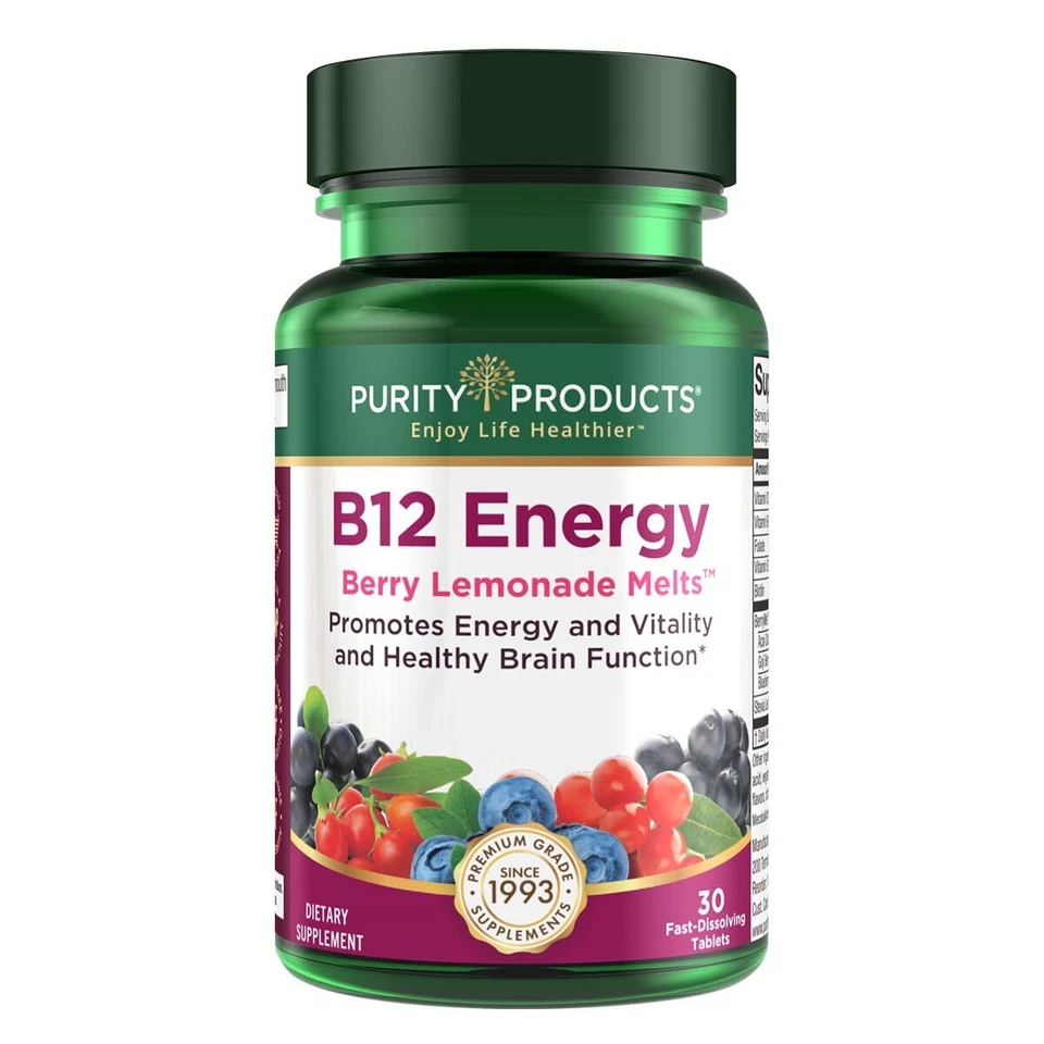B-12 Energy Berry Limonada Derretida com Frutas - Produtos de Pureza - Metilcobalamina B12 - Imagem 1 de 4