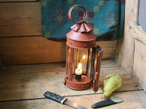 A Lovely Antique Candle Lantern Folk Art Primitive - Picture 1 of 20