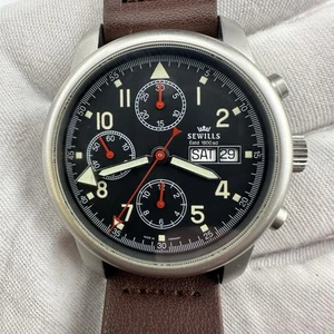 Sewills Military Style Chronograph 40mm Valjoux 7750 Automatic Men’s Watch - Picture 1 of 9