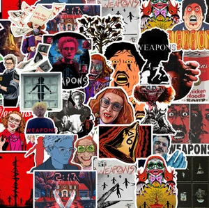 25 Weapons Movie Stickers - Matte Vinyl - Horror Film Scary - Picture 1 of 3