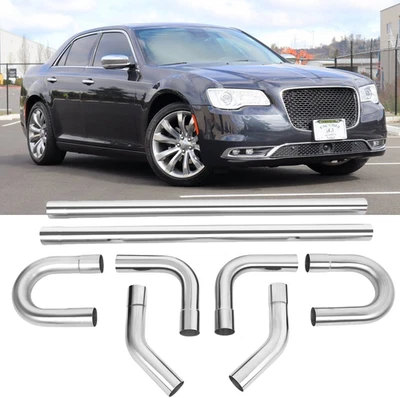 Kit de tubo de escape de 2,5" mandril personalizado recto curva en U para Chrysler 300 V6 2005-18 Foto 1 de 4