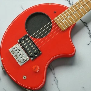 Mini Electric Guitar with Built-in Amp, Red, Used, Soft Case Included - Picture 1 of 9